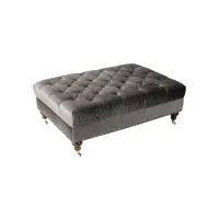 Duchess Cocktail Ottoman in Gray by Aria Designs