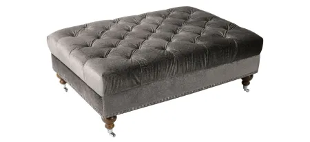 Duchess Cocktail Ottoman in Gray by Aria Designs
