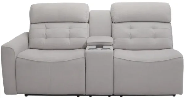 Hanlin Left Arm Facing Power Console Loveseat w/ Power Headrest, Lumbar, Heat and Massage