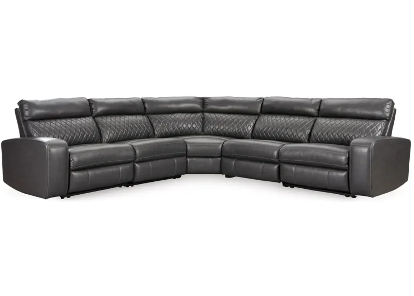 Samperstone 5-pc. Power Reclining Sectional in Gray by Ashley Furniture