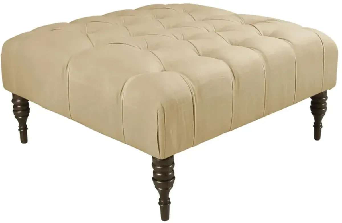 Putnam Cocktail Ottoman in Linen Sandstone by Skyline