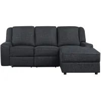 Domino 2-pc. Reclining Sectional in Ebony by Homelegance