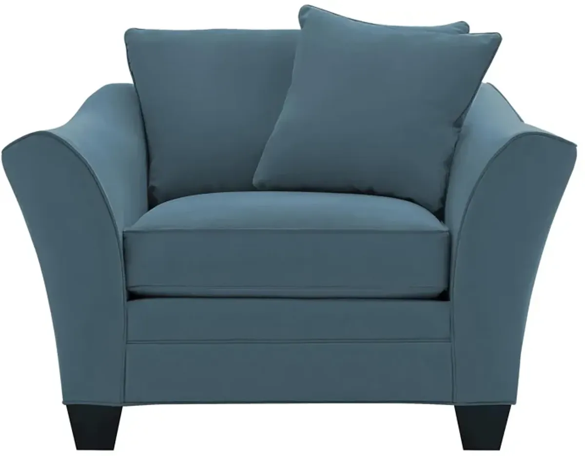 Briarwood Chair in Suede So Soft Lagoon by H.M. Richards