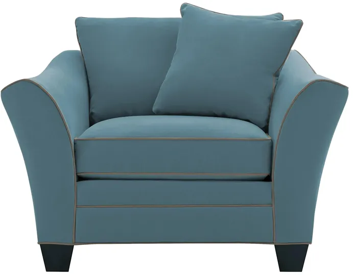 Briarwood Chair in Suede So Soft Indigo/Mineral by H.M. Richards