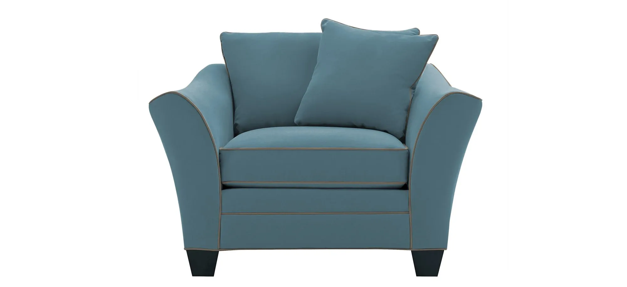 Briarwood Chair in Suede So Soft Indigo/Mineral by H.M. Richards