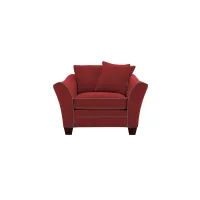 Briarwood Chair in Suede So Soft Cardinal/Mineral by H.M. Richards
