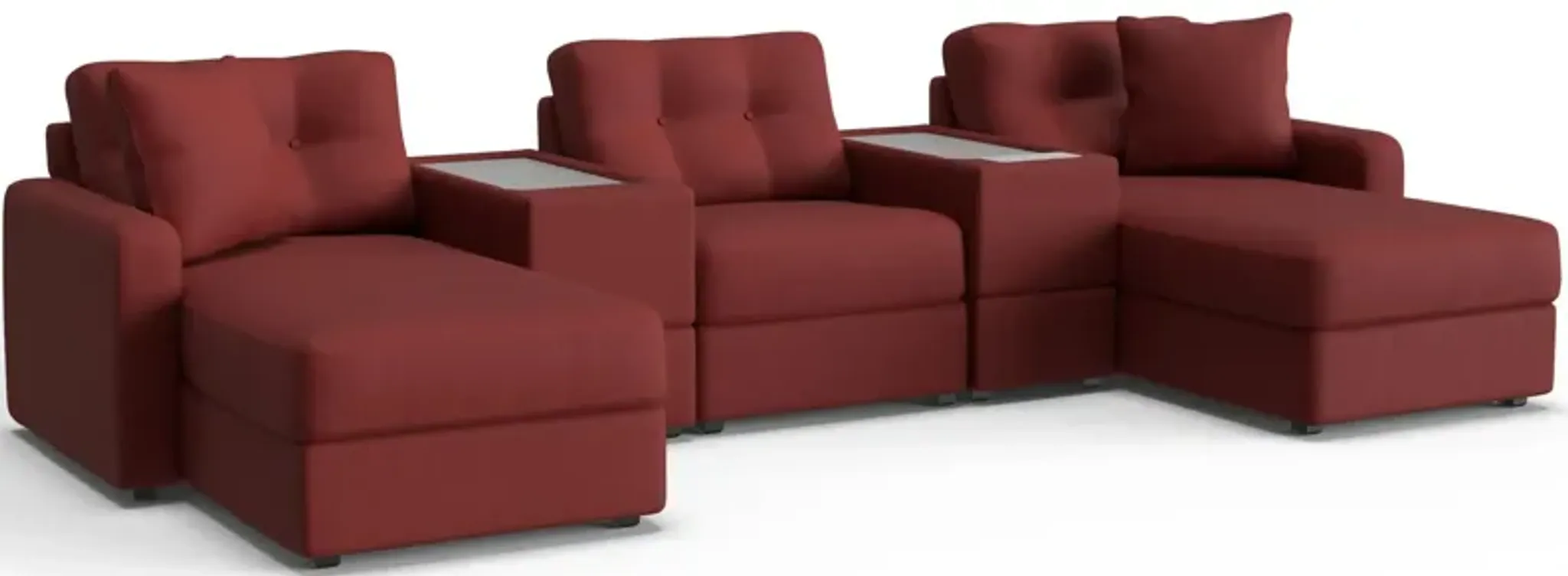 Modularone 5 Pc Sectional W One Power Console Raymour And Flanigan ...