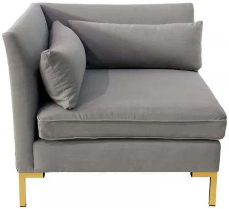 Stacy Modular Corner Chair in Linen Gray by Skyline
