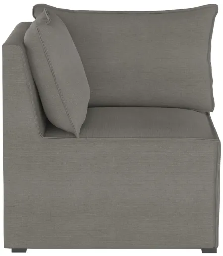 Stacy III Corner Chair in Linen Grey by Skyline