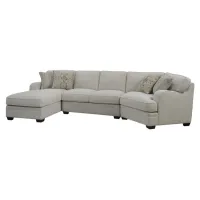 Analiese Sectional in Ivory by Emerald Home Furnishings