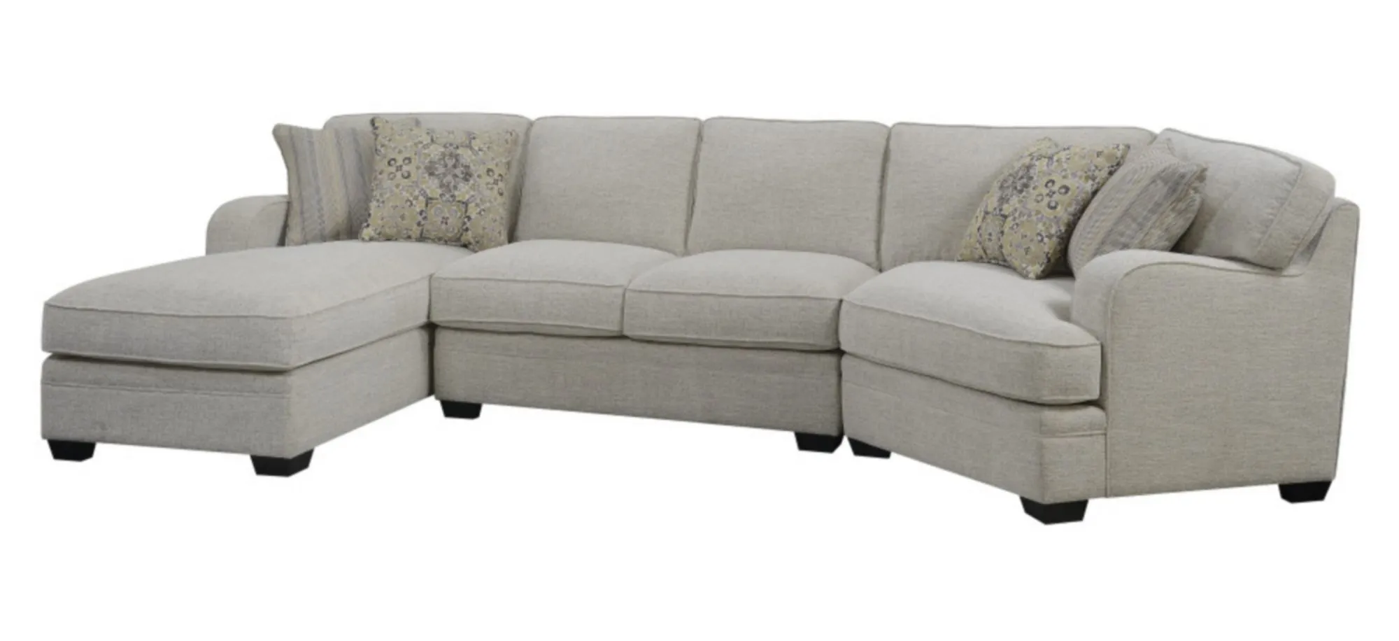 Analiese Sectional Sofa in Ivory by Emerald Home Furnishings