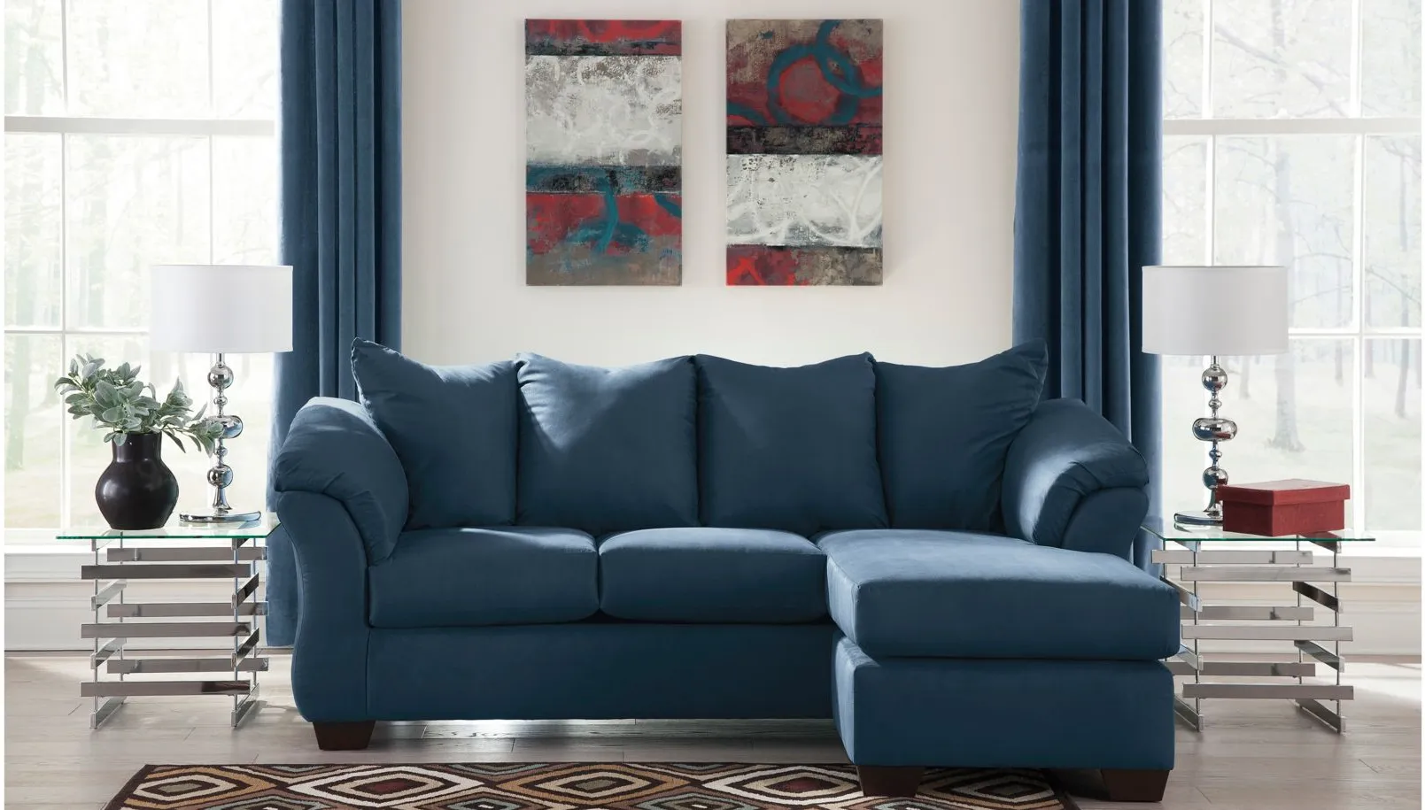 Whitman 2-pc. Sectional Sofa with Reversible Chaise in Blue by Ashley Furniture