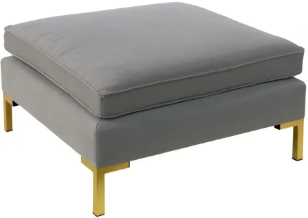 Stacy Ottoman in Linen Gray by Skyline