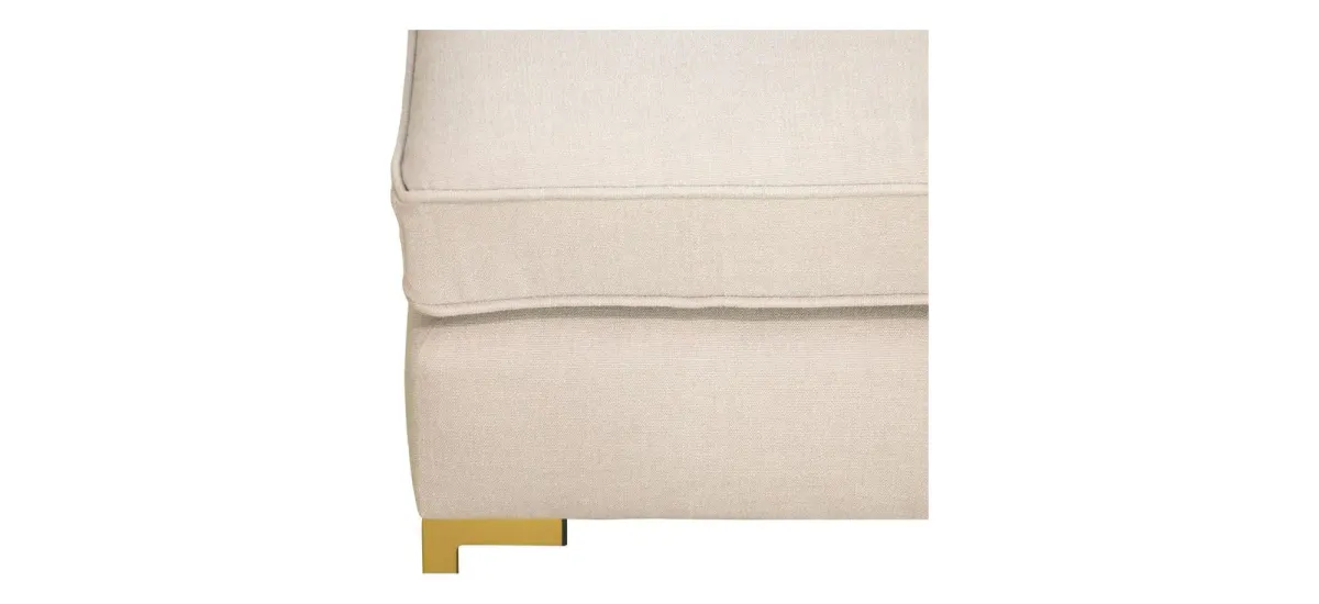 Stacy Ottoman in Linen Talc by Skyline