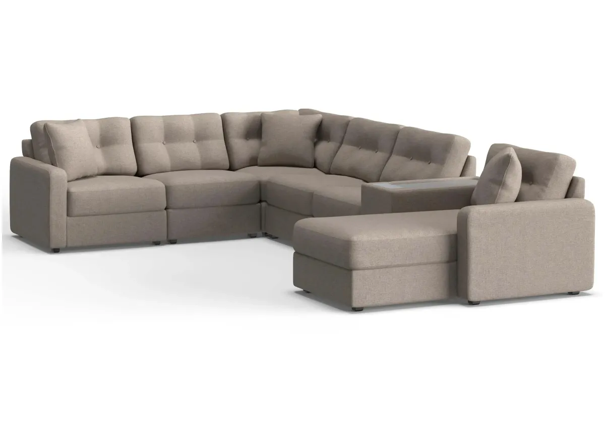 ModularOne 7-pc. Sectional w/One Power Console