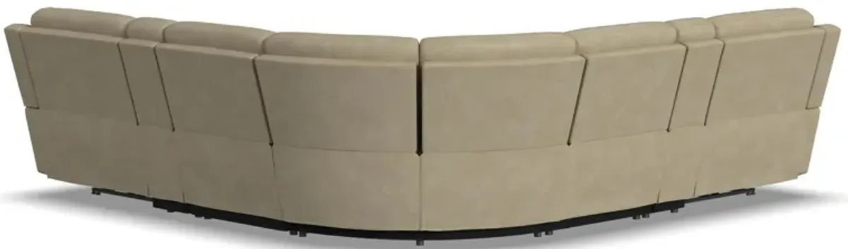 Henrick 7-pc. Triple Power Leather Sectional