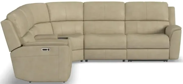 Henrick 5-pc. Triple Power Leather Sectional