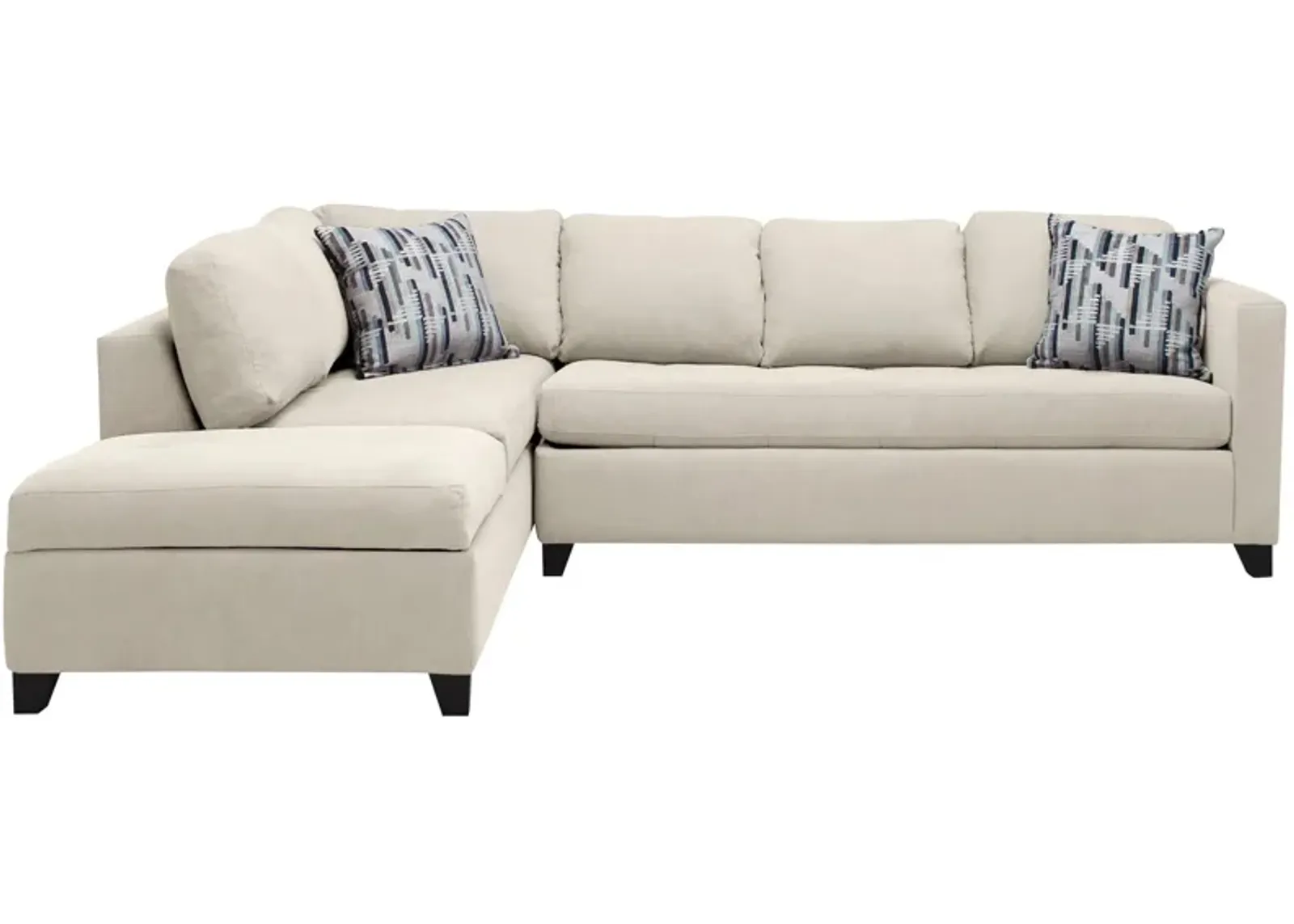 Dexter 2-pc. Sofa Chaise w/Queen Sleeper in Pearl by Jonathan Louis