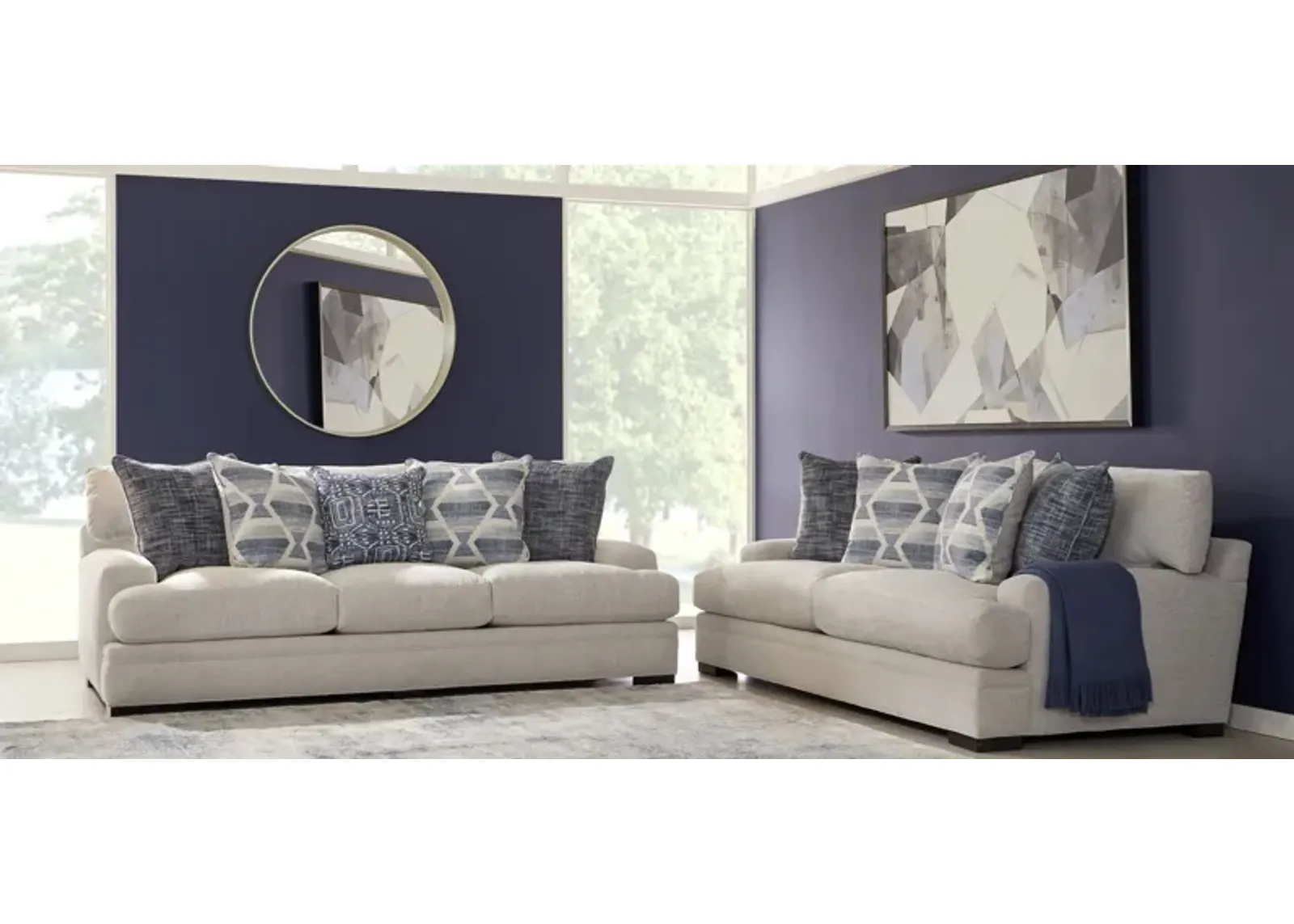 Bayside Sofa Set in Off White by H.M. Richards