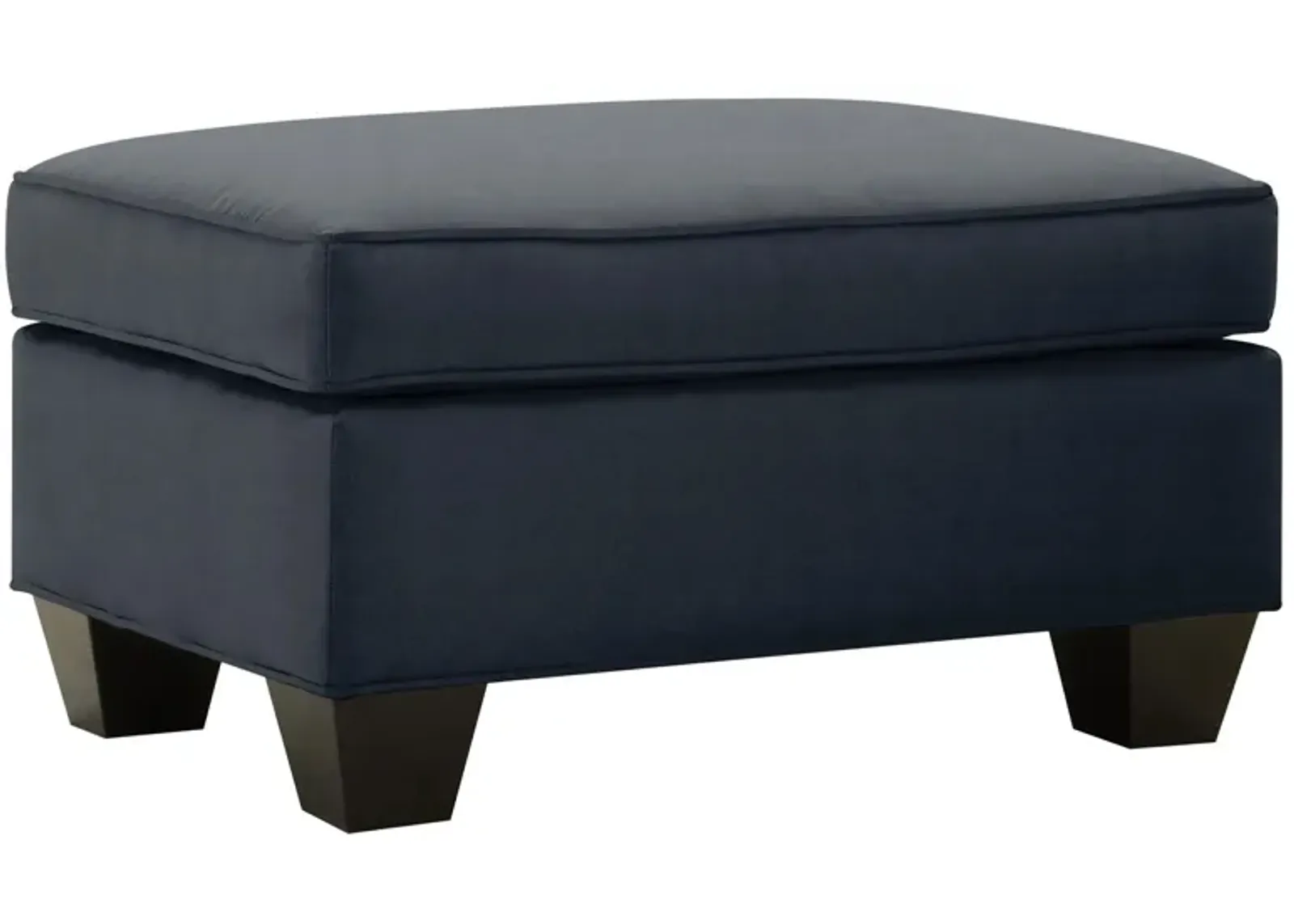 Briarwood Microfiber Ottoman in Suede So Soft Midnight by H.M. Richards