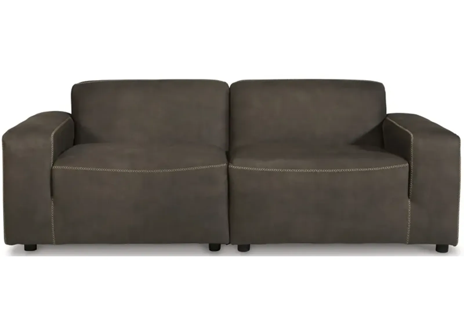 Allena 2-pc. Sectional Loveseat in Gunmetal by Ashley Furniture