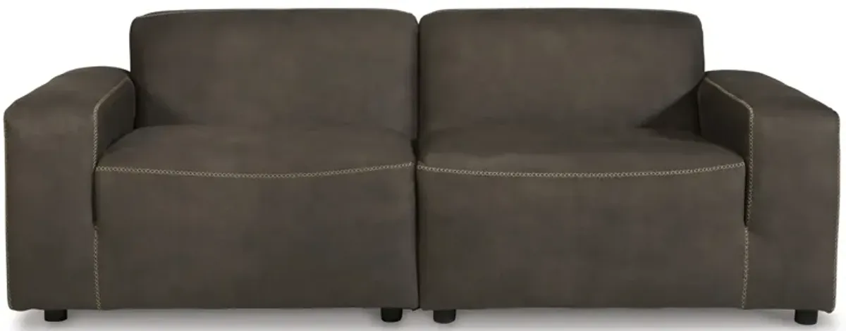 Allena 2-pc. Sectional Loveseat in Gunmetal by Ashley Furniture