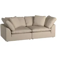 Puff Slipcover 2-pc..Sectional in Tan by Sunset Trading