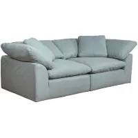 Puff Slipcover 2-pc..Sectional in Ocean Blue by Sunset Trading