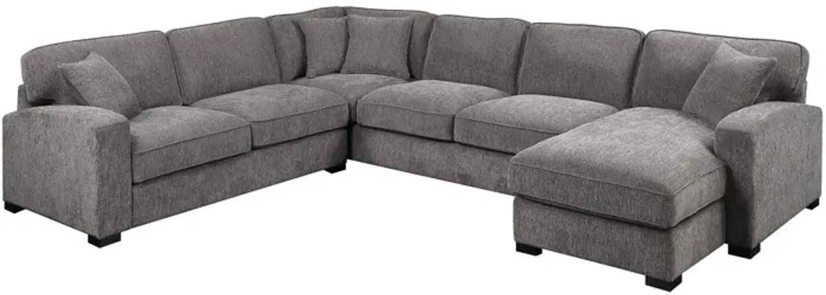 Repose 3-pc. Sectional in Dark Gray by Emerald Home Furnishings