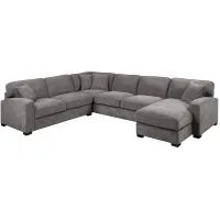 Repose 3-pc. Sectional in Dark Gray by Emerald Home Furnishings