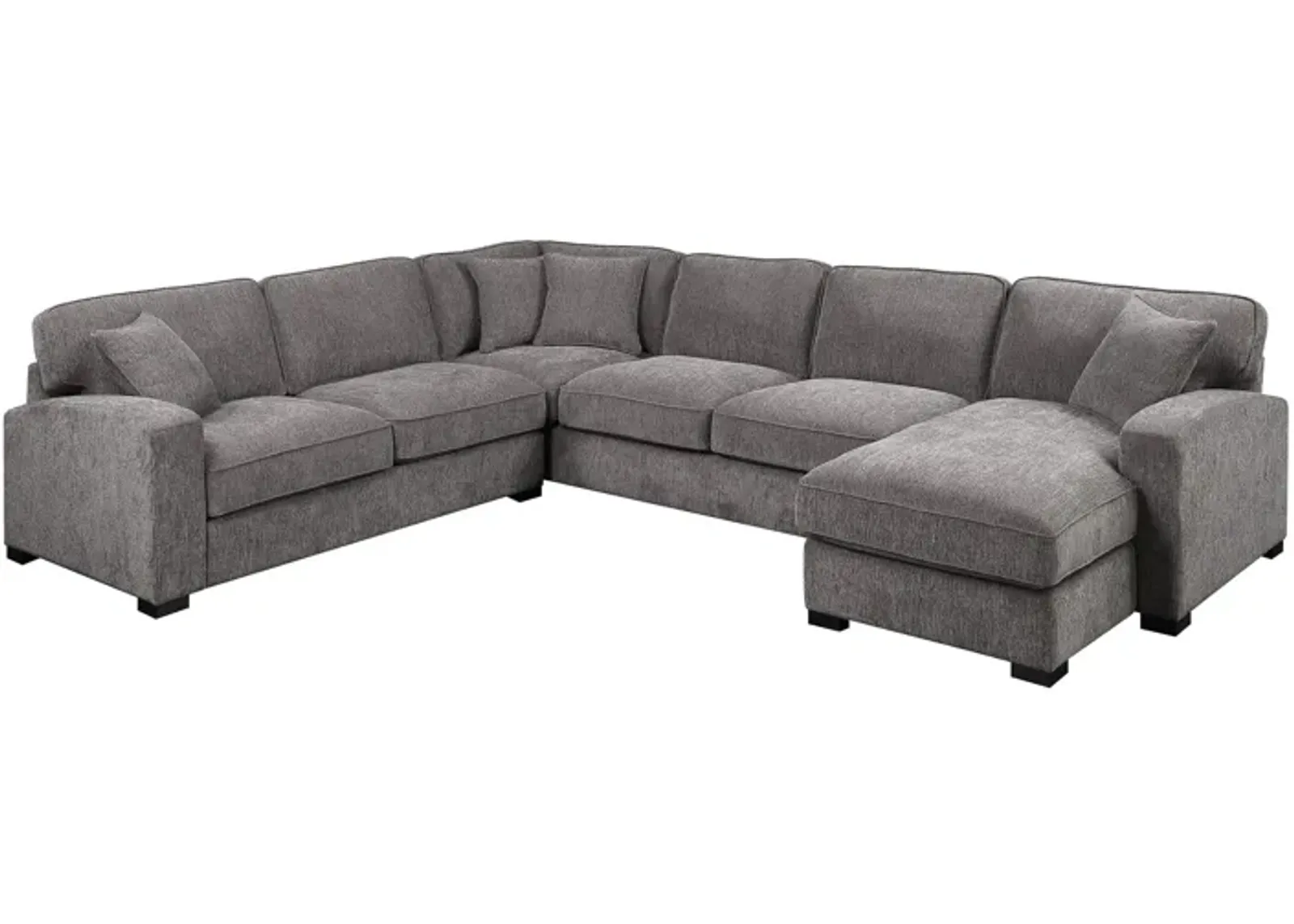 Repose 3-pc. Sectional in Dark Gray by Emerald Home Furnishings