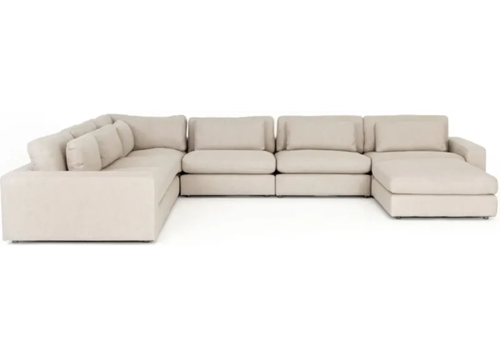 Bloor 7-pc. Sectional Sofa w/ Ottoman in Essence Natural by Four Hands