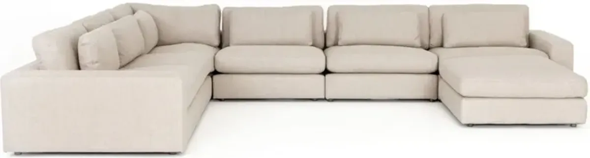 Bloor 7-pc. Sectional Sofa w/ Ottoman in Essence Natural by Four Hands