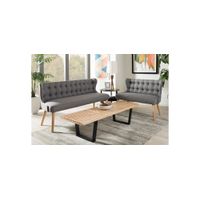Melody 2-pc Settee Set in Gray by Wholesale Interiors