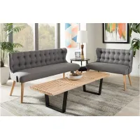 Melody 2-pc. Settee Set in Gray by Wholesale Interiors