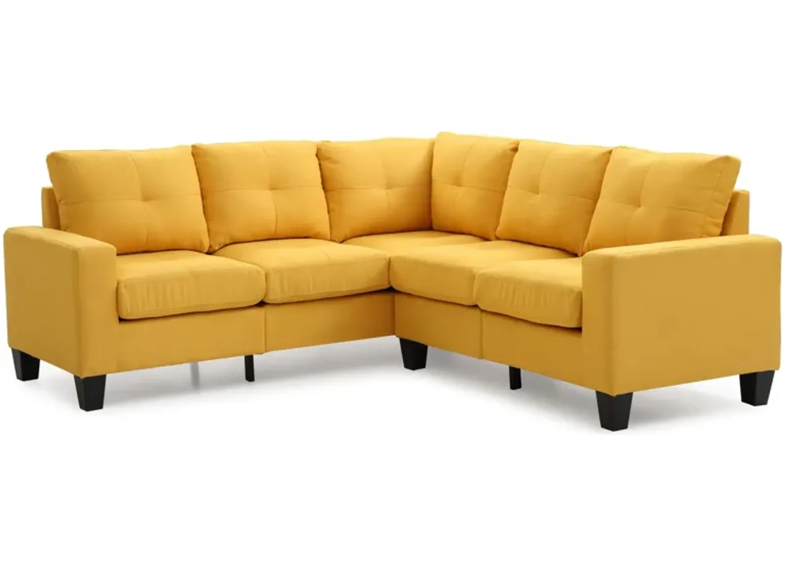 Newbury Sectional Sofa in Yellow by Glory Furniture