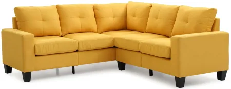 Newbury Sectional Sofa in Yellow by Glory Furniture