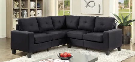 Newbury Sectional Sofa in Black by Glory Furniture