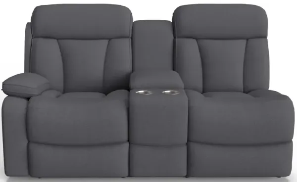 Connell Left Arm Facing Dual Power Console Loveseat w/ Heat and Massage