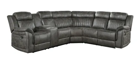 Spivey 3-pc. Reclining Sectional in Brownish Gray by Homelegance