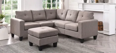 Newbury Sectional Sofa in Gray by Glory Furniture