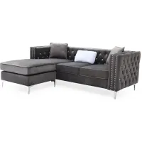 Paige Sofa Chaise in Gray by Glory Furniture