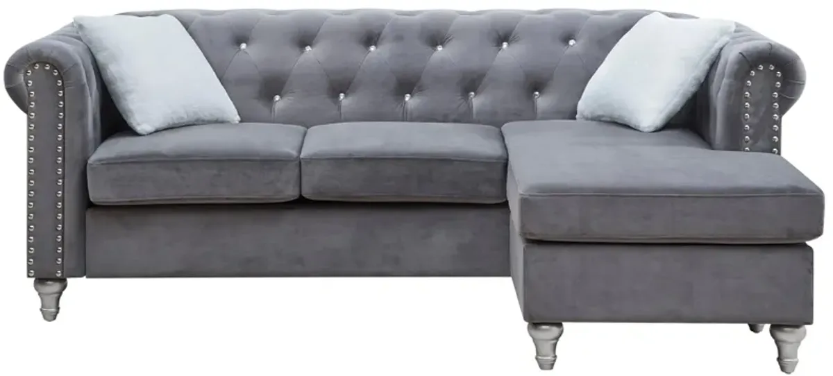 Raisa Sectional in Gray by Glory Furniture