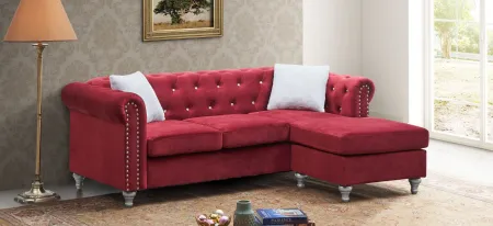 Raisa Sectional in Burgundy by Glory Furniture