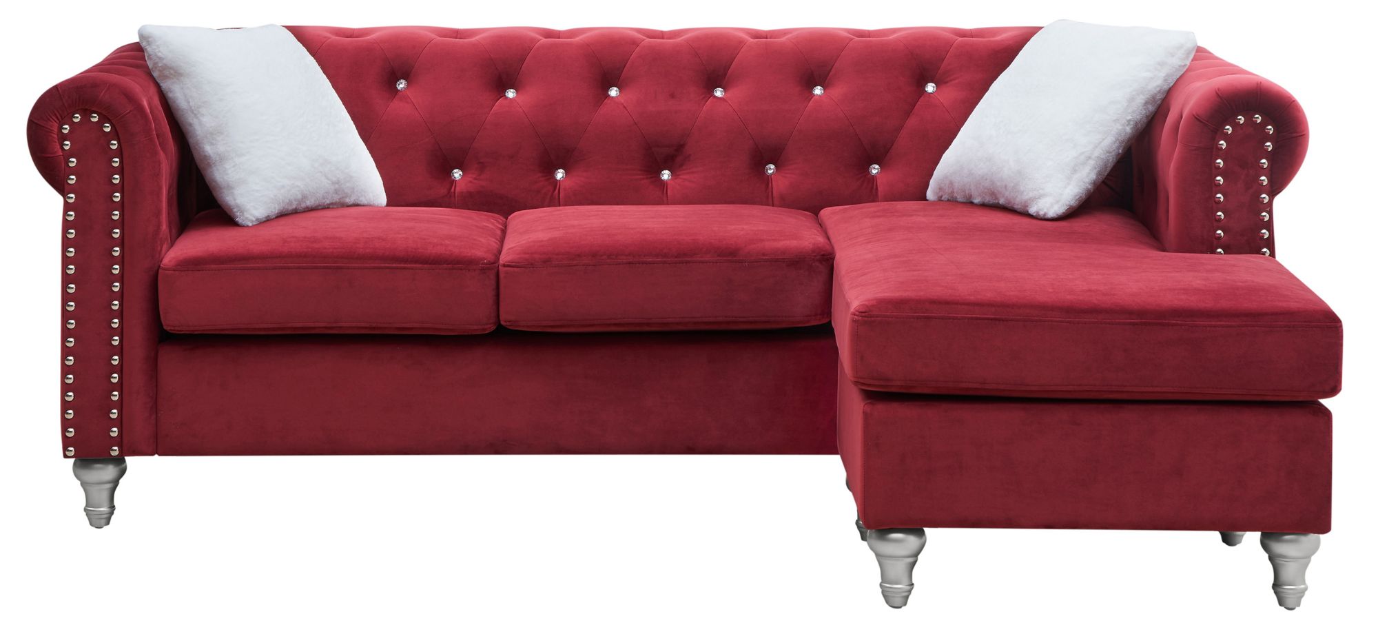 Raisa Sectional in Burgundy by Glory Furniture