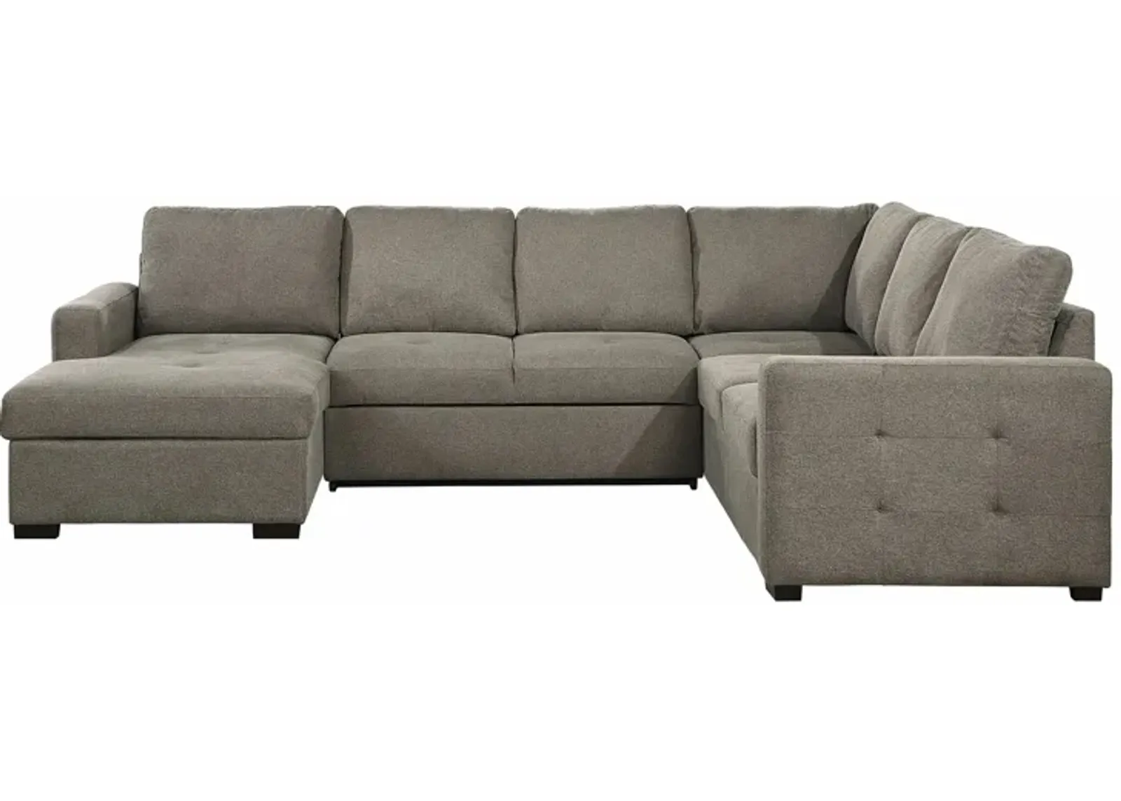 Malcolm 3-pc. Sectional With Hidden Storage in Brown by Homelegance