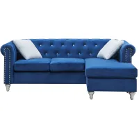 Raisa Sectional in Navy Blue by Glory Furniture