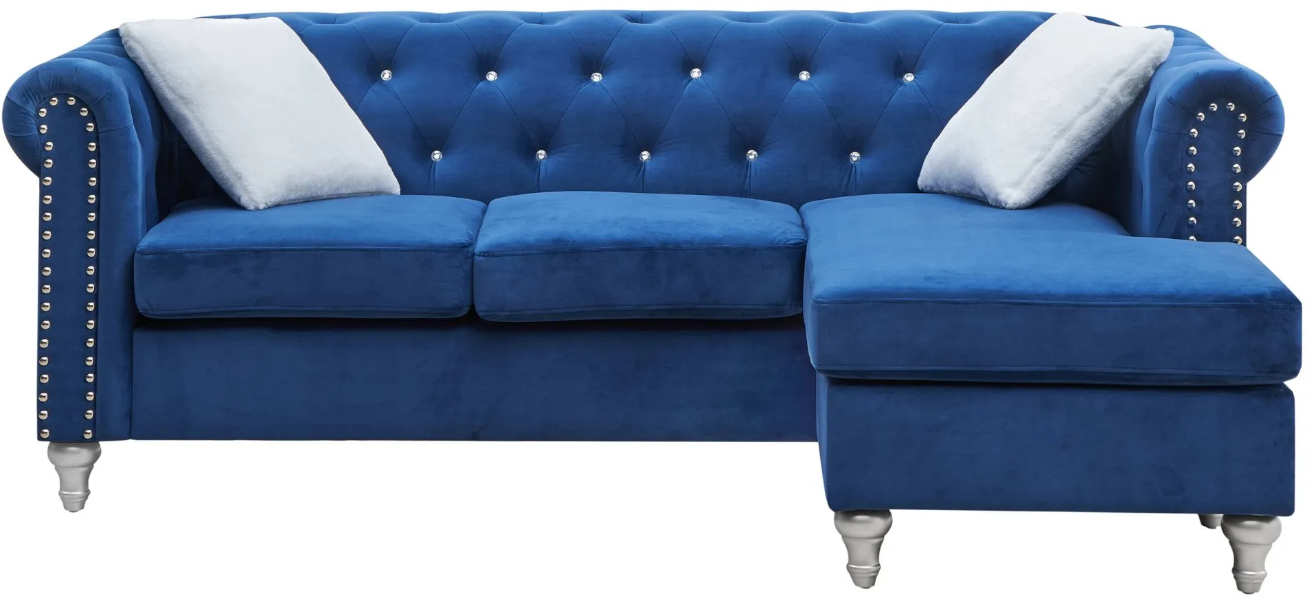 Raisa Sectional in Navy Blue by Glory Furniture