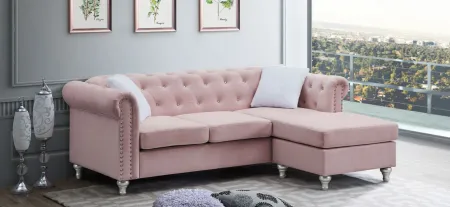 Raisa Sectional in Pink by Glory Furniture