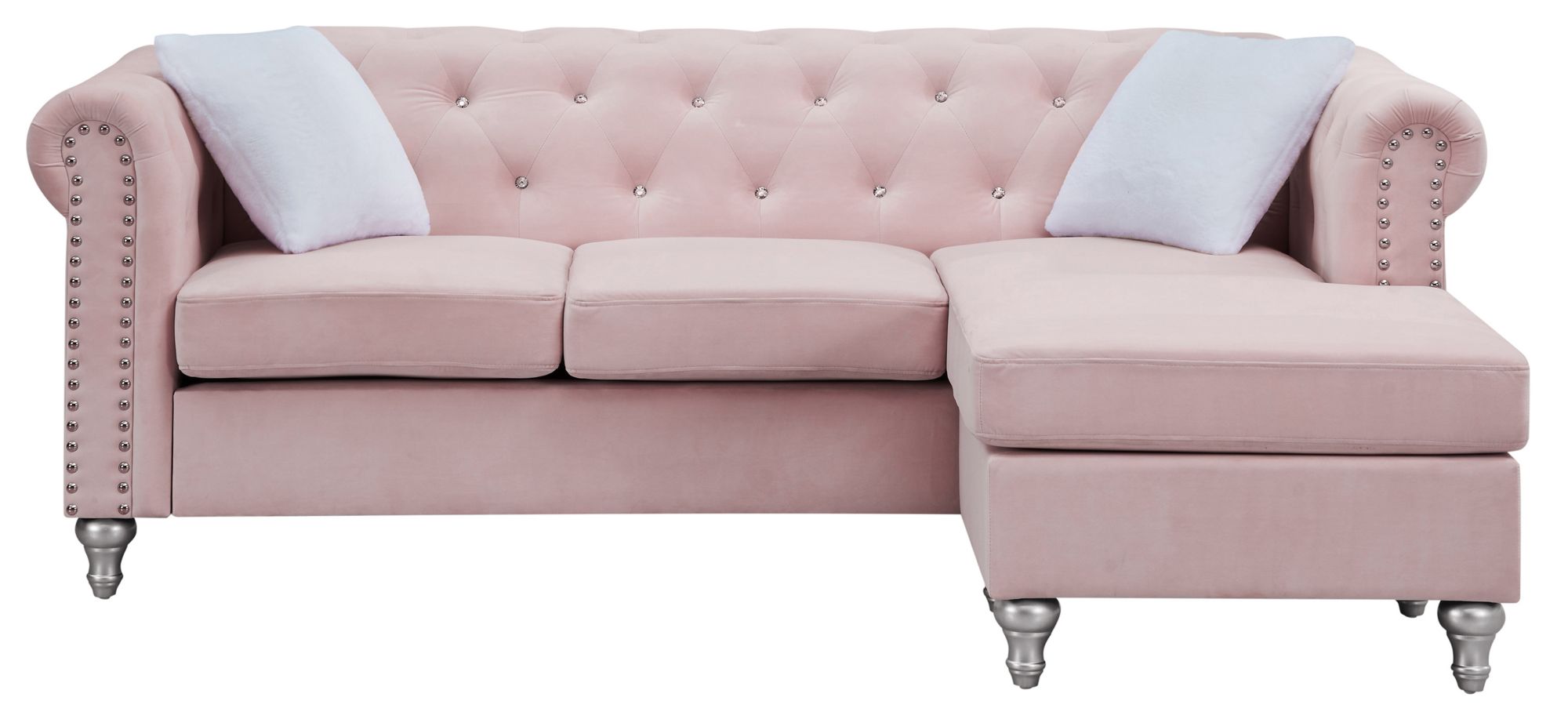 Raisa Sectional in Pink by Glory Furniture